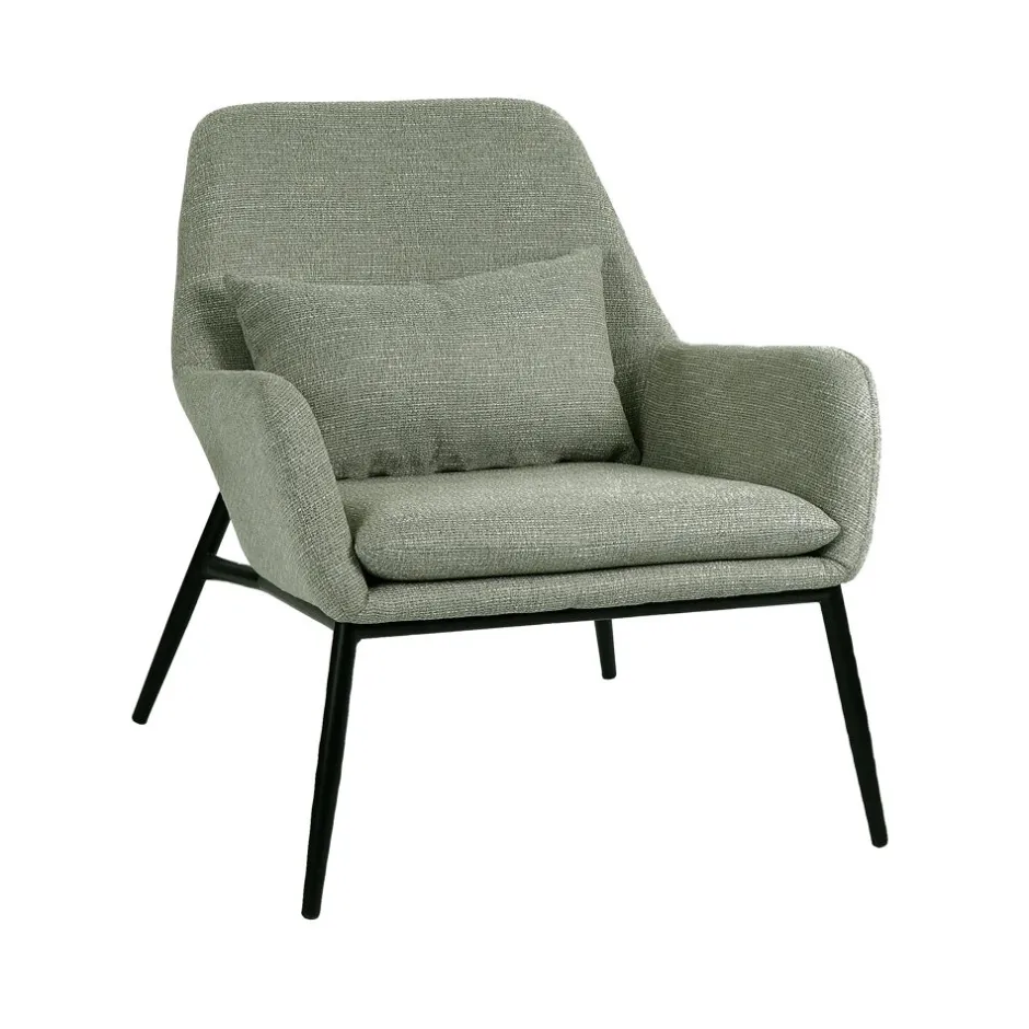 Pomax Canapés-HAILEY - fauteuil - tissu / métal - L 66 x W 75 x H 77 cm - vert