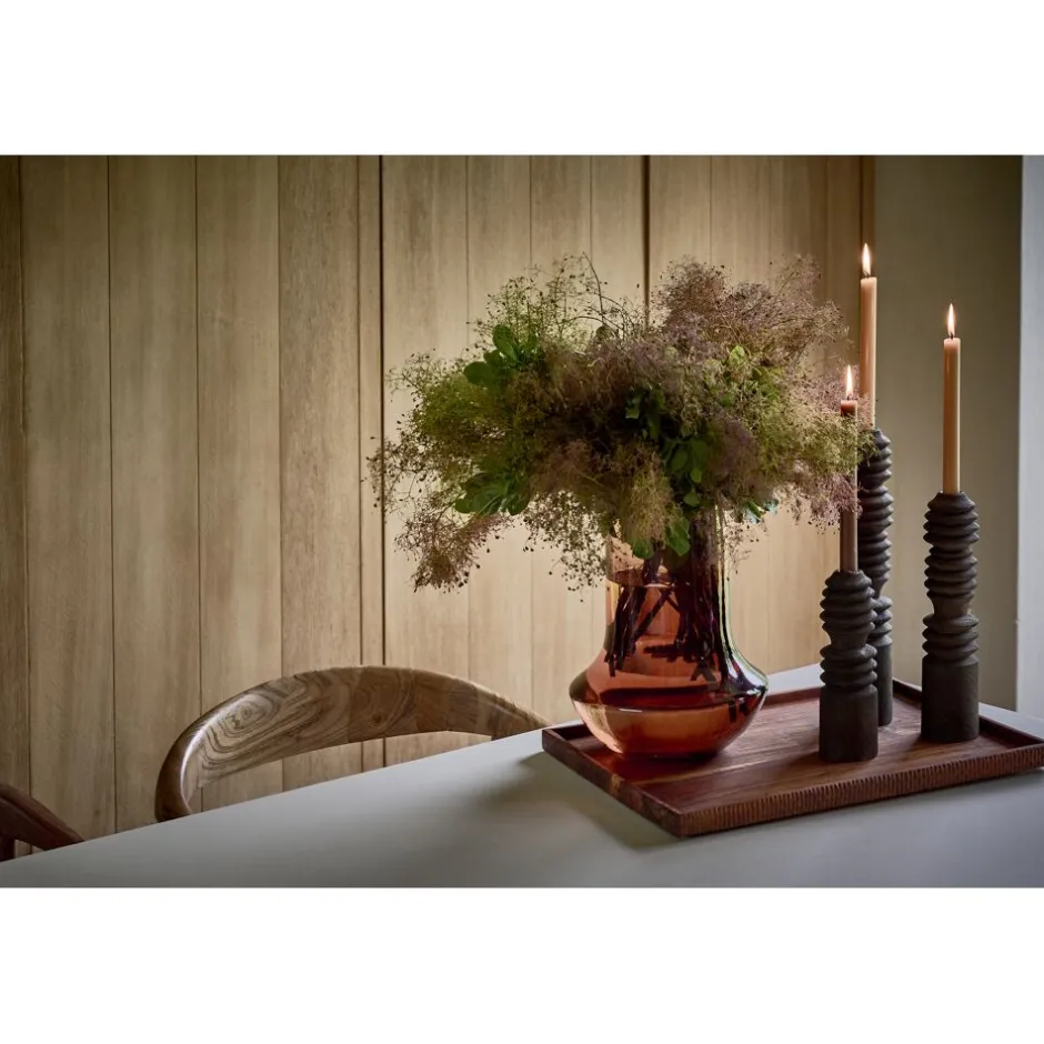 Pomax Plateaux-HOMMAGE - plateau - bois d'acacia - L 50 x W 38 x H 2,5 cm - noyer