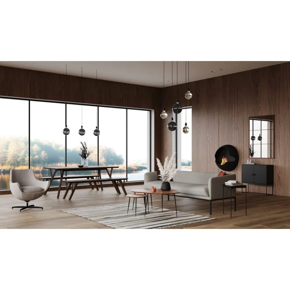 Pomax Bancs-HOPPER - banc - bois d'acacia - L 180 x W 40 x H 45 cm - noyer