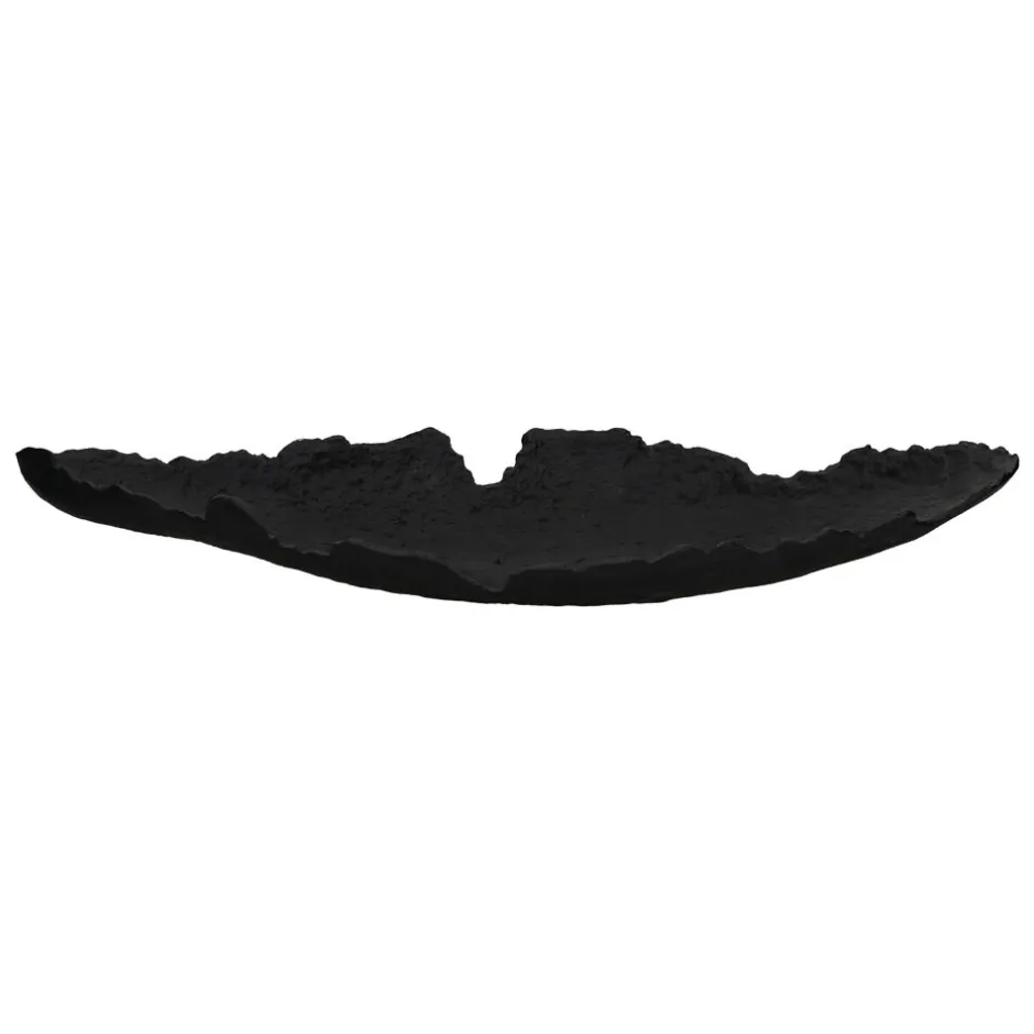 Pomax Bols & Paniers-HUSAVIK - plat - aluminium - L 56,5 x W 26 x H 7 cm - noir