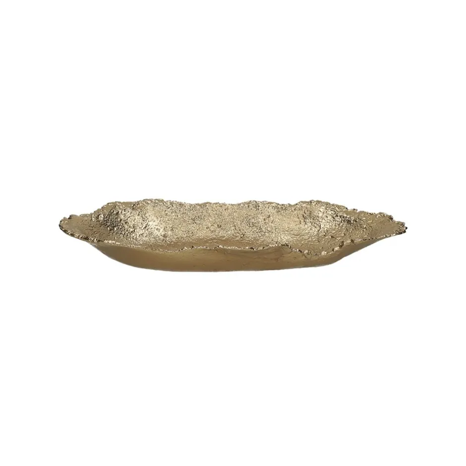 Pomax Bols & Paniers-HUSAVIK - plat - aluminium - L 44 x W 24,5 x H 5,5 cm - or
