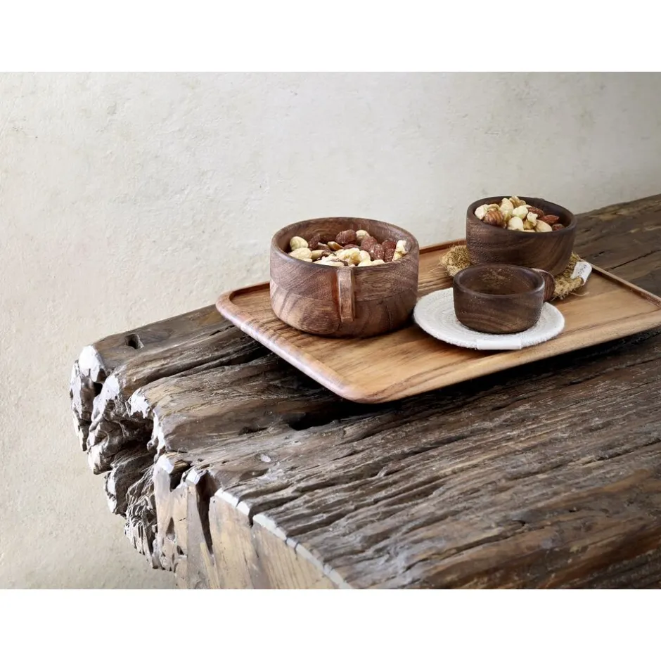 Pomax Bancs-JASON - banc de dormeur - bois récupéré - L 116 x W 42 x H 50 cm - brun