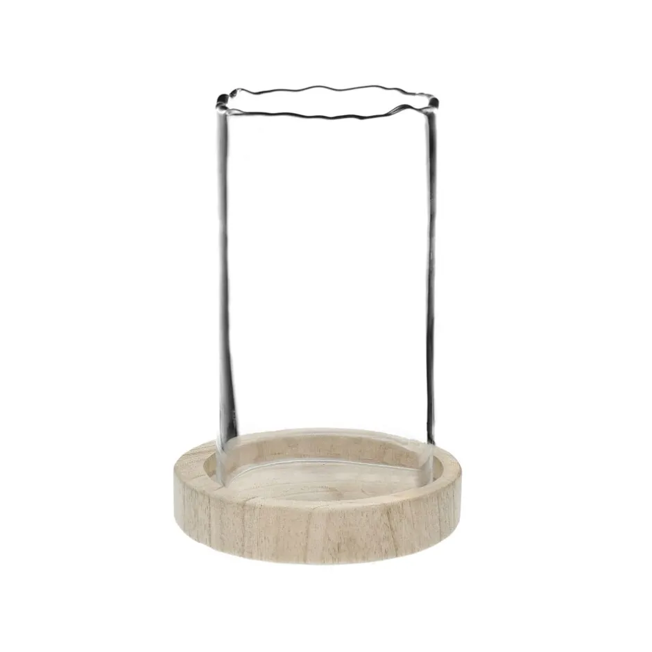 Pomax Chandeliers-JAZZ - dessous de bougie - bois de paulownia - DIA 13 x H 2,5 cm - naturel