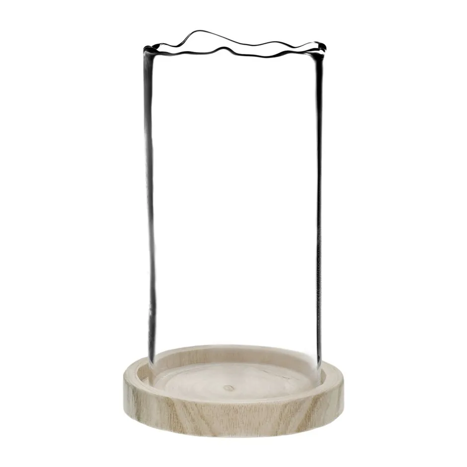 Pomax Chandeliers-JAZZ - dessous de bougie - bois de paulownia - DIA 16 x H 2,5 cm - naturel