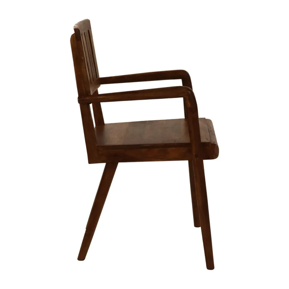 Pomax Chaises-KATO - chaise - bois de mangier - L 54 x W 48 x H 89 cm - noyer