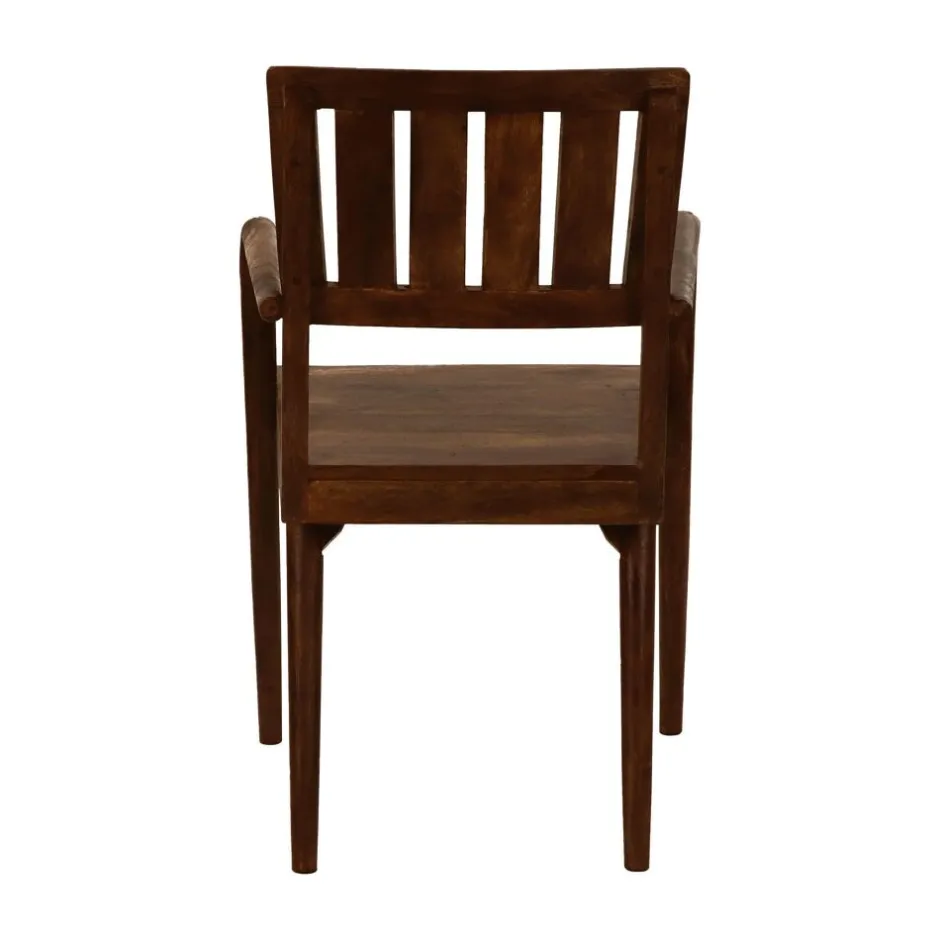 Pomax Chaises-KATO - chaise - bois de mangier - L 54 x W 48 x H 89 cm - noyer