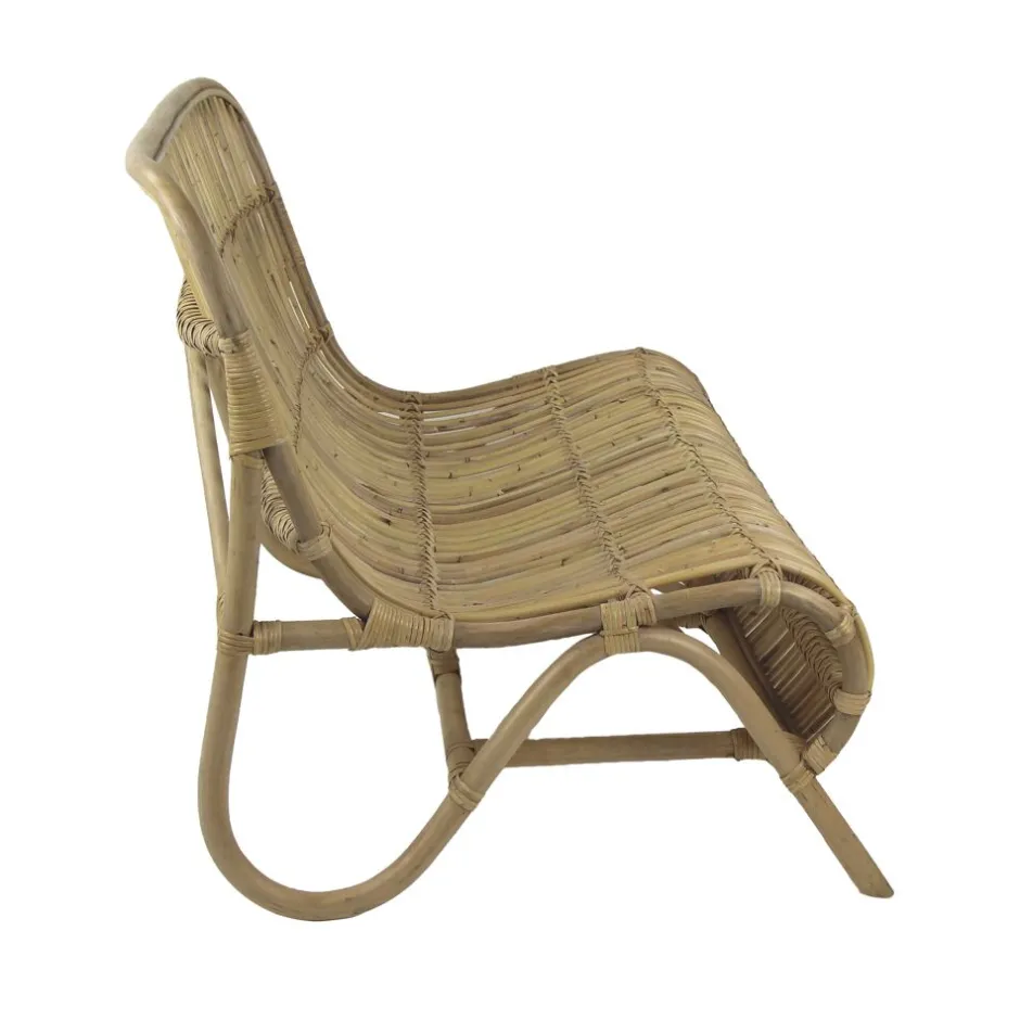 Pomax Canapés-KIM - fauteuil - rotin - L 118 x W 80 x H 77 cm - naturel