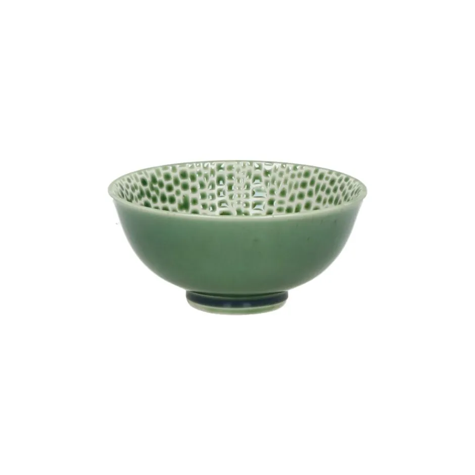 Pomax Vaisselle-LOTUS - bol à céréales - porcelaine - DIA 12 x H 6 cm - vert