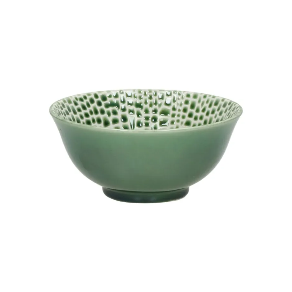 Pomax Vaisselle-LOTUS - bol à soupe - porcelaine - DIA 15 x H 7 cm - vert