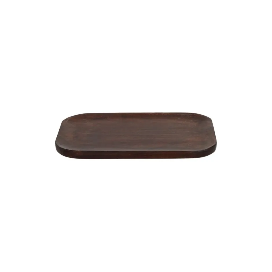 Pomax Plateaux-MACLEAR - plat - bois d'acacia - L 28 x W 20 x H 1,25 cm - brun