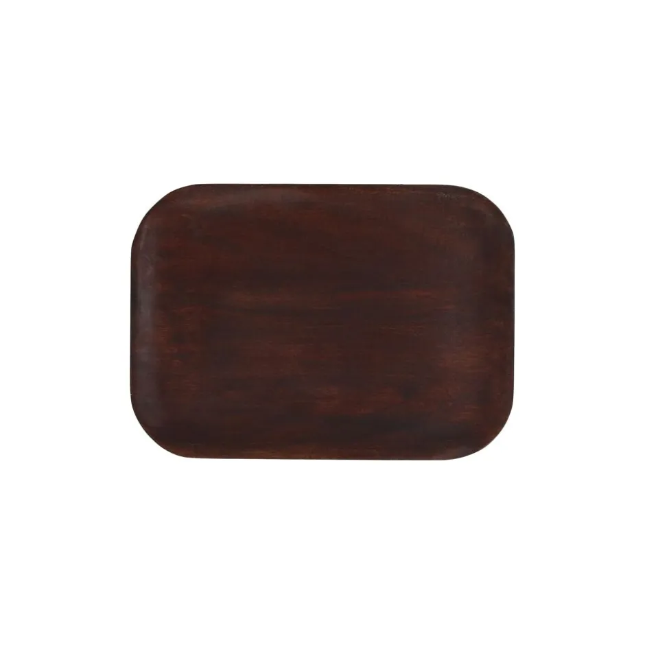 Pomax Plateaux-MACLEAR - plat - bois d'acacia - L 28 x W 20 x H 1,25 cm - brun