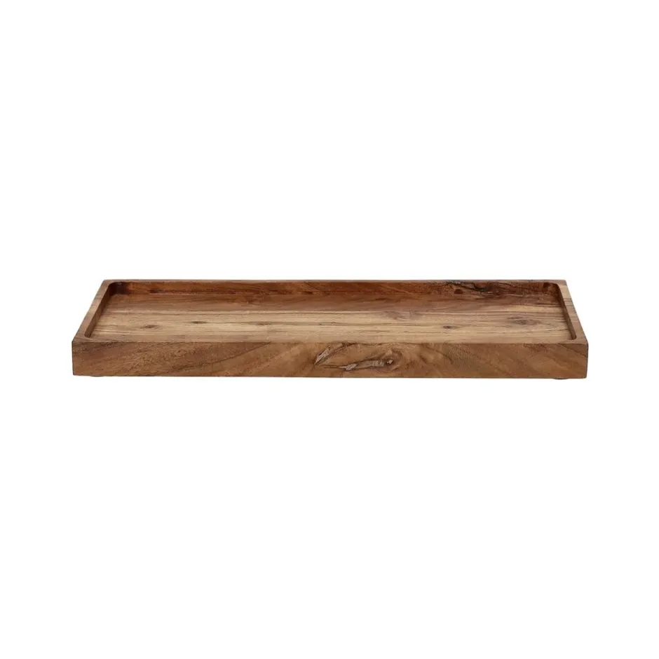 Pomax Plateaux-MANHATTAN - plateau - bois d'acacia - L 35,5 x W 15 x H 2,5 cm - naturel