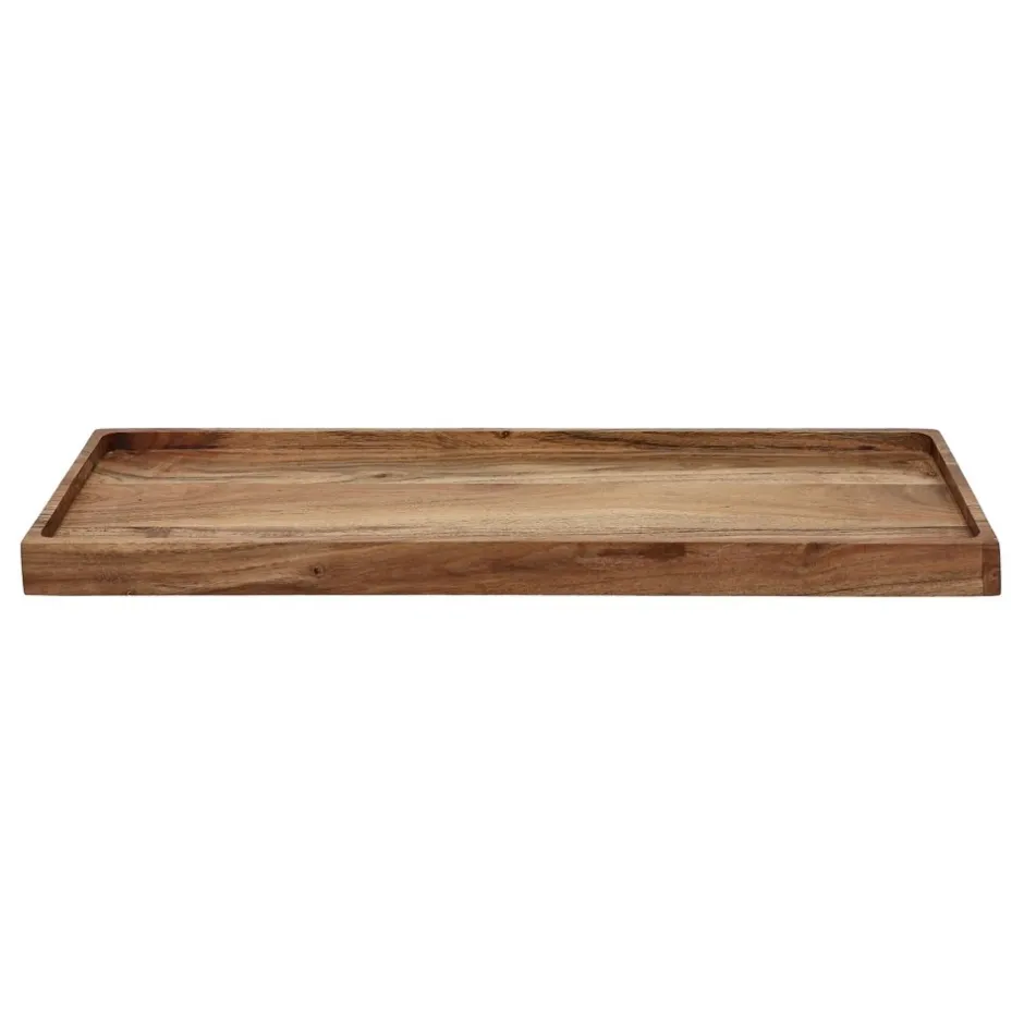 Pomax Plateaux-MANHATTAN - plateau - bois d'acacia - L 47 x W 18 x H 2,5 cm - naturel