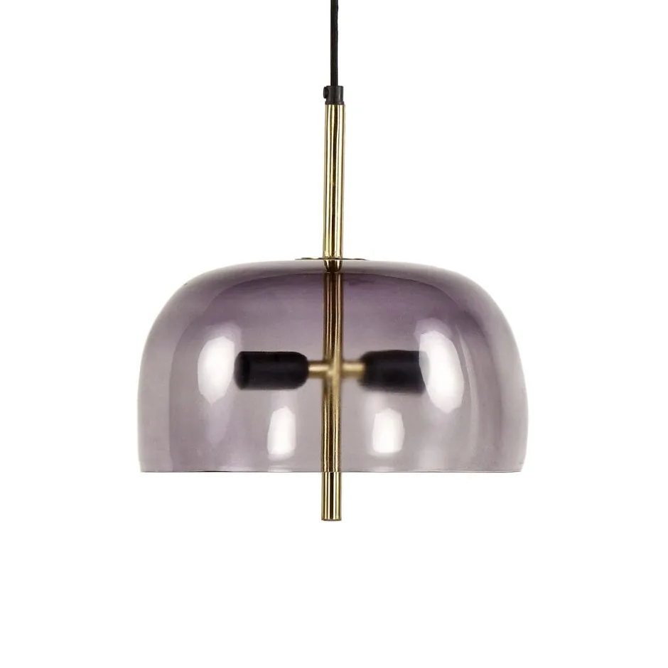 Pomax Suspensions-MICHAEL - lampe suspendue - métal / verre - DIA 29 x H 115 cm - fumé