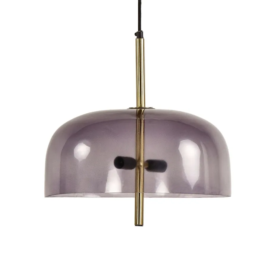 Pomax Suspensions-MICHAEL - lampe suspendue - métal / verre - DIA 39 x H 115 cm - fumé