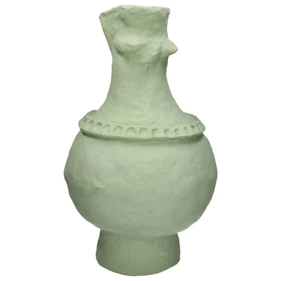 Pomax Objets De Décoration-MOMO - objet déco - papier mâché - DIA 30 x H 52,5 cm - vert pâle
