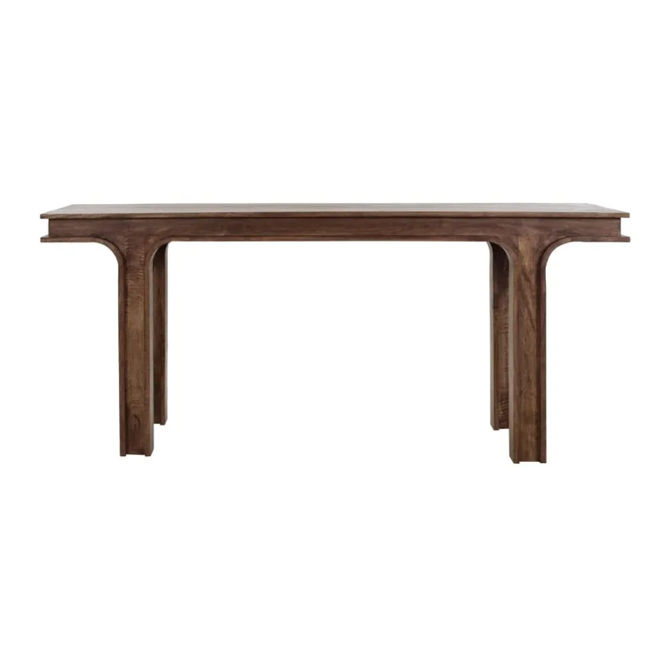 Pomax Consoles-MONTAGU - console - bois de mangier - L 180 x W 45 x H 80 cm - noyer