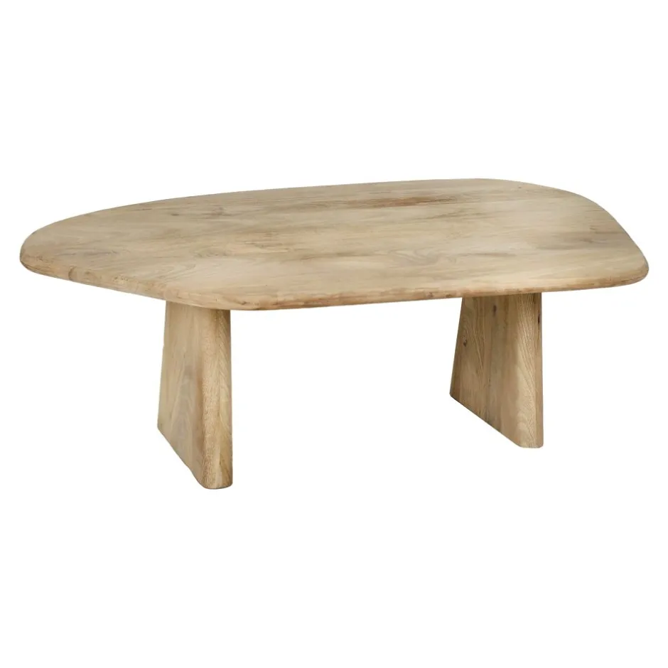 Pomax Tables Basses | Tables-MONTREAL - table basse - bois de mangier / métal - L 120 x W 70 x H 40 cm - naturel