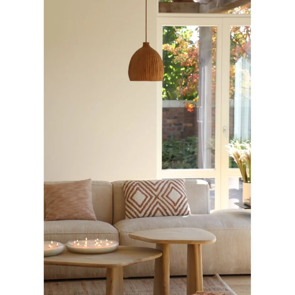 Pomax Tables Basses | Tables-MONTREAL - table basse - bois de mangier / métal - L 60 x W 60 x H 50 cm - naturel