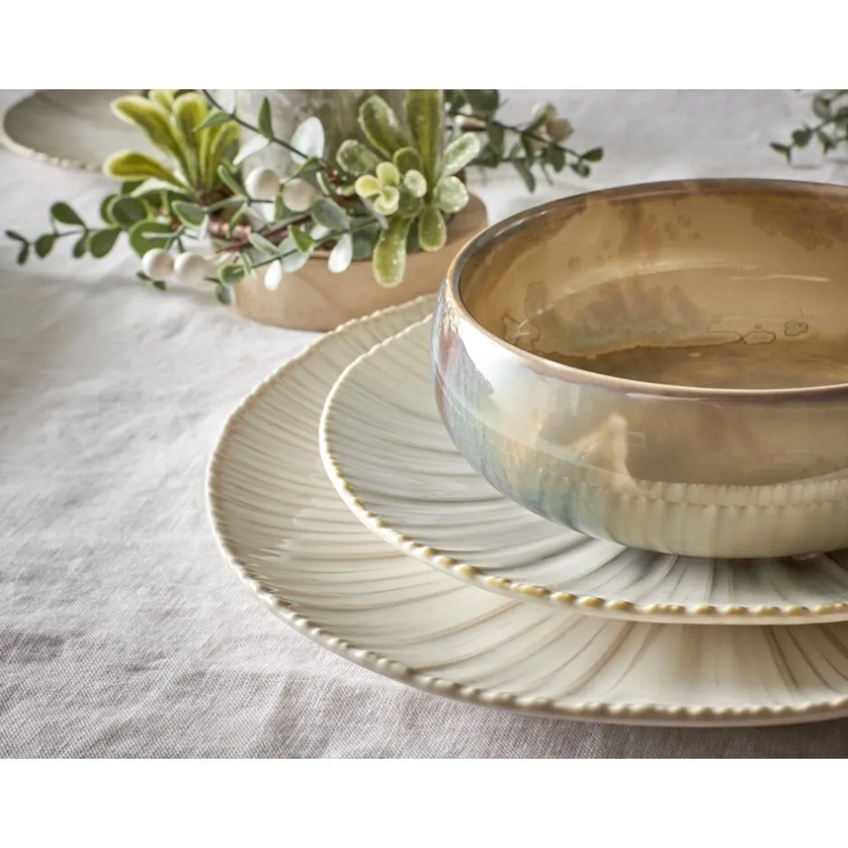 Pomax Vaisselle-MYSA - assiette à dessert - porcelaine - DIA 21,2 x H 2,2 cm - blanc