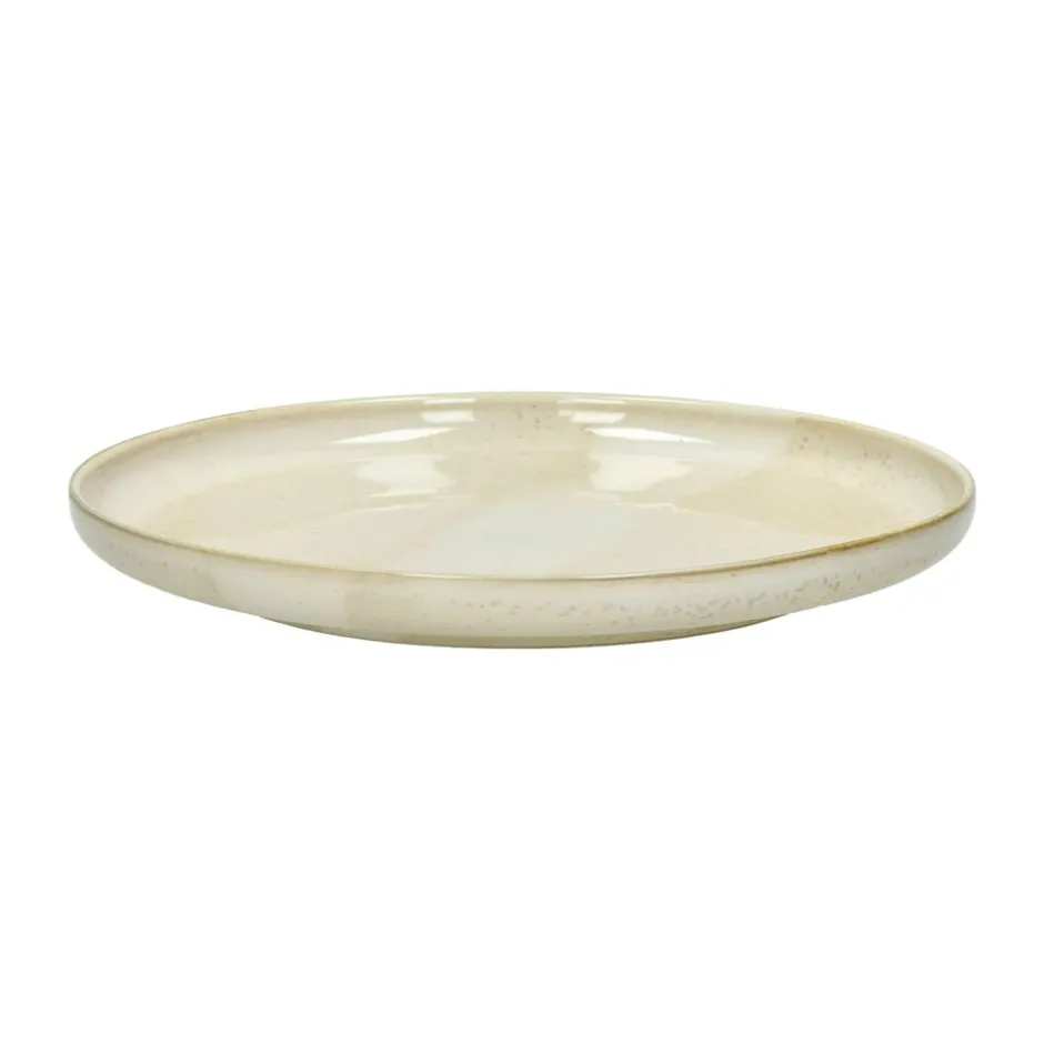 Pomax Vaisselle-NOUGAT - assiette à dessert - porcelaine - DIA 20,6 x H 2,6 cm - beige