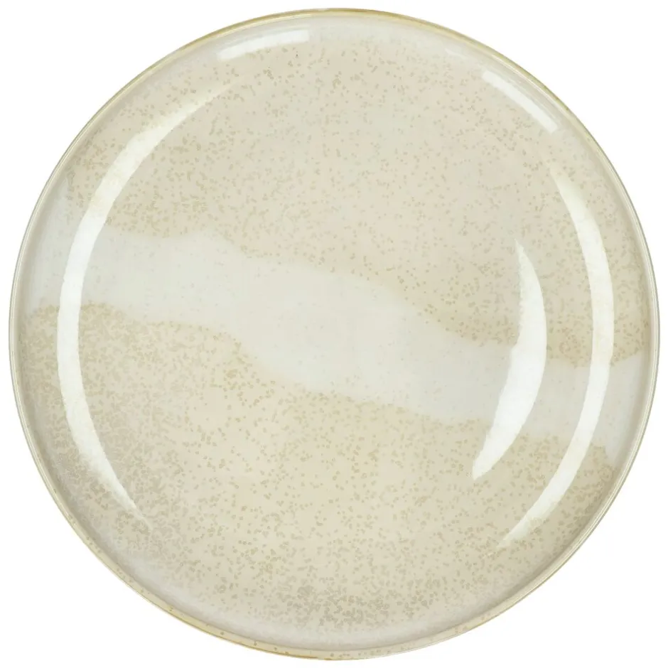 Pomax Vaisselle-NOUGAT - assiette plate - porcelaine - DIA 26 x H 3,3 cm - beige