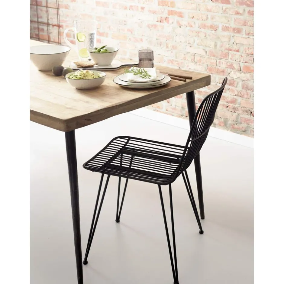 Pomax Chaises De Bar | Tabourets-OMBRA - chaise de bar - métal - L 40 x W 42 x H 90 cm - noir