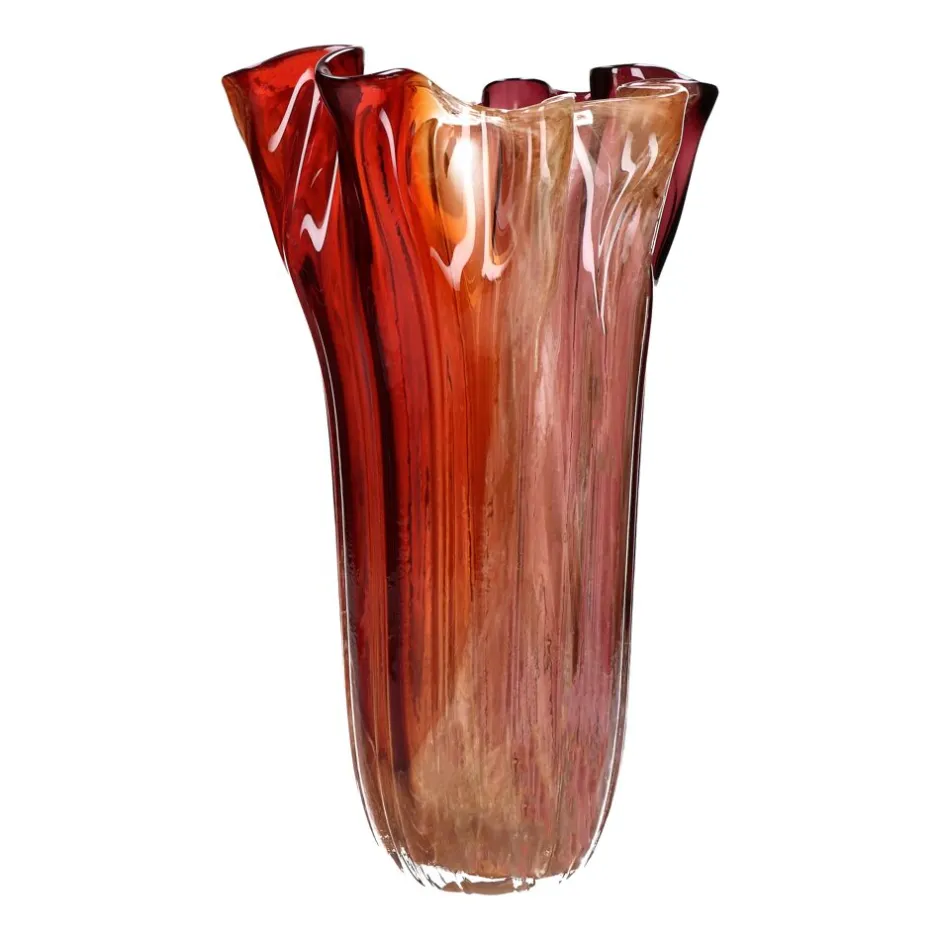 Pomax Vases-OONA - vase - verre - DIA 21,5 x H 37,5 cm - mix de couleurs