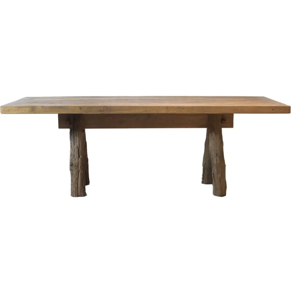 Pomax Tables-OVISTON - table à manger - bois récupéré - L 220 x W 85 x H 76 cm - naturel
