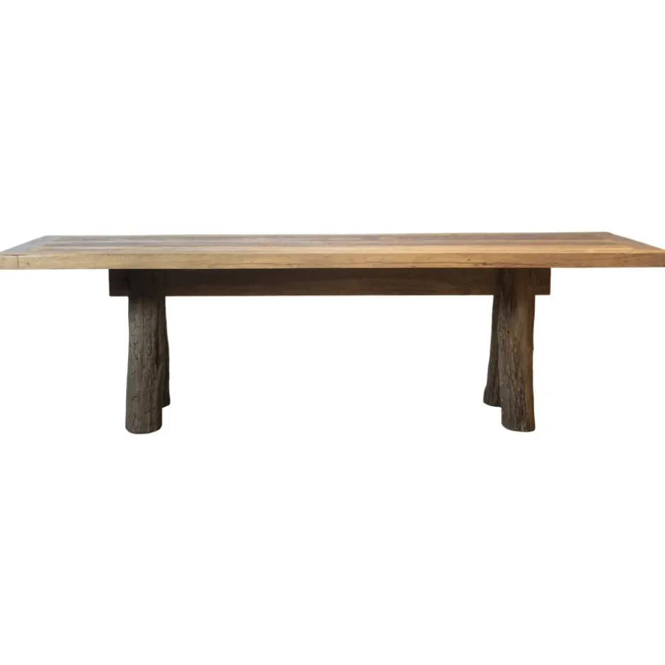 Pomax Tables-OVISTON - table à manger - bois récupéré - L 260 x W 85 x H 76 cm - naturel