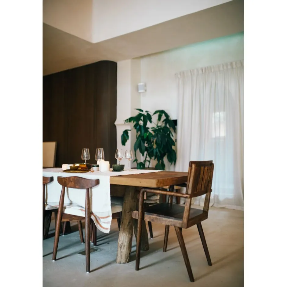 Pomax Tables-OVISTON - table à manger - bois récupéré - L 260 x W 85 x H 76 cm - naturel