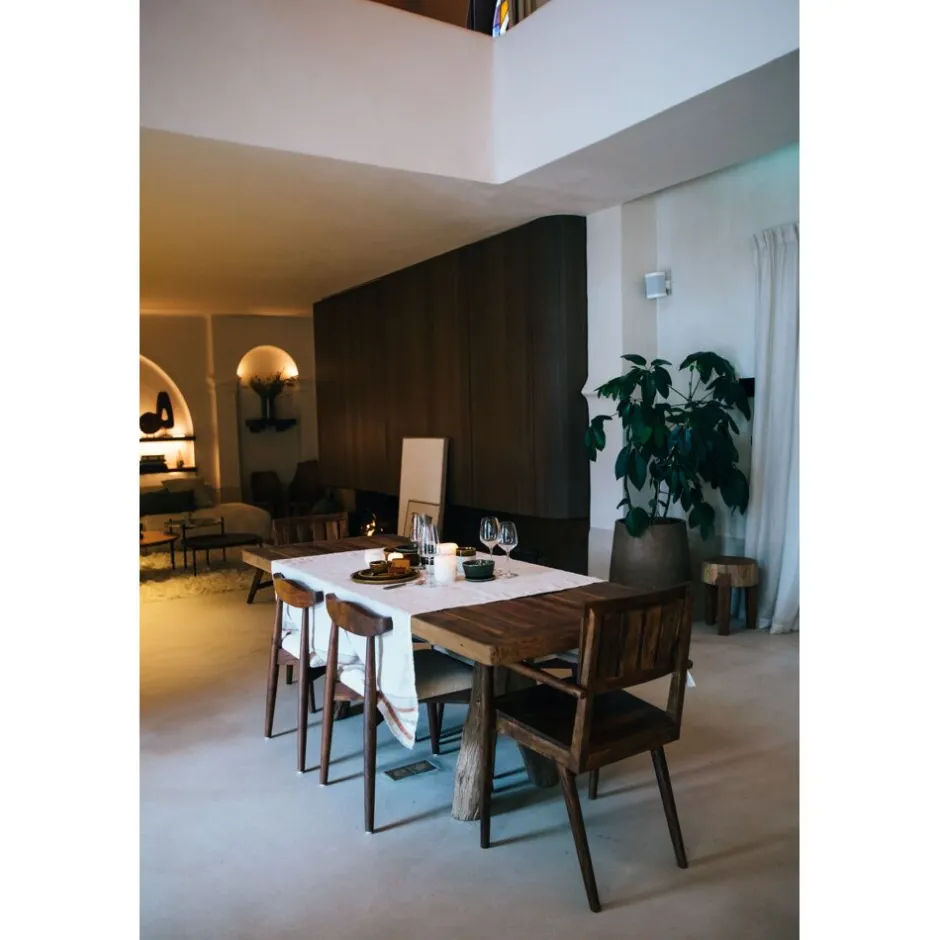 Pomax Tables-OVISTON - table à manger - bois récupéré - L 260 x W 85 x H 76 cm - naturel
