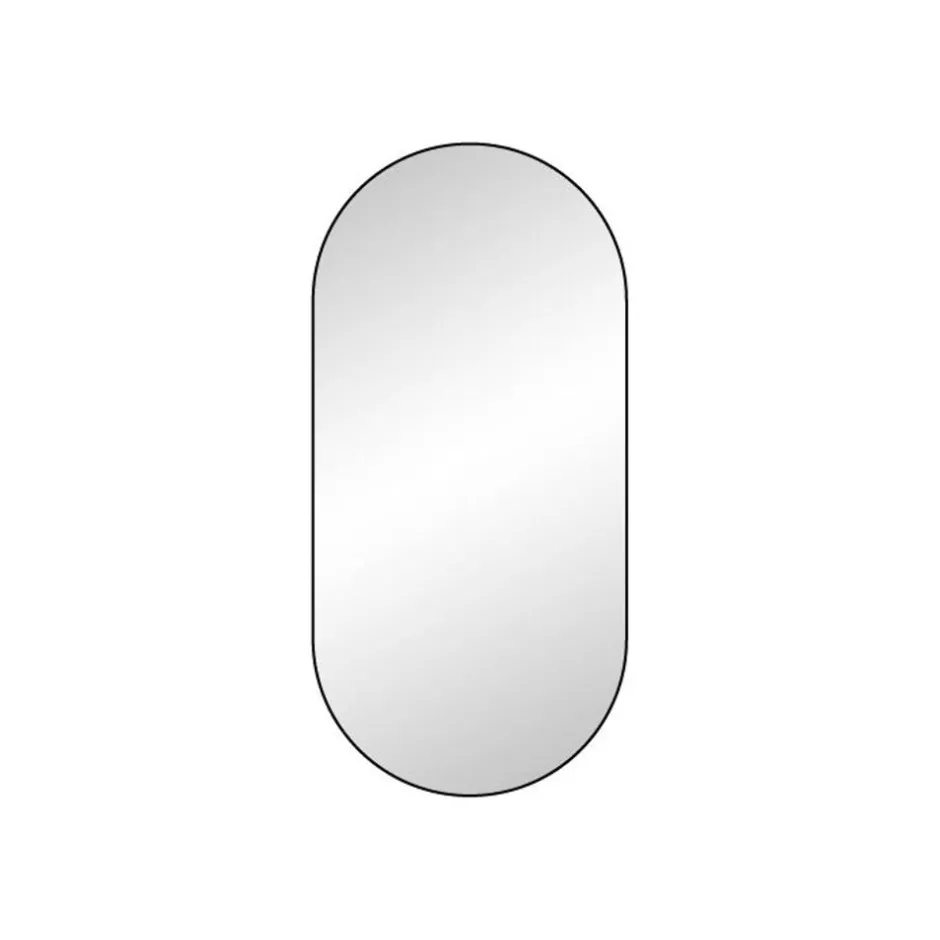 Pomax Miroirs-PALACE - miroir - métal / verre miroir - L 80 x W 3 x H 156 cm - noir