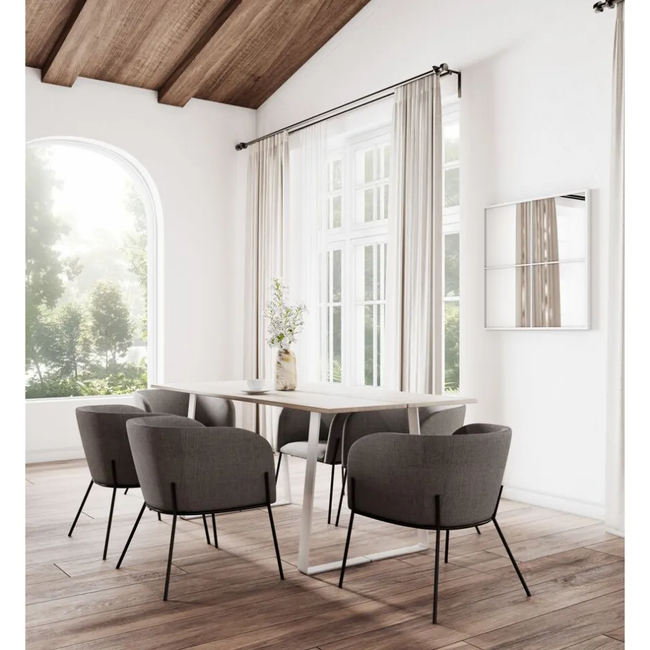 Pomax Miroirs-PALACE - miroir 4 parties - métal - L 80 x W 3,5 x H 80 cm - blanc