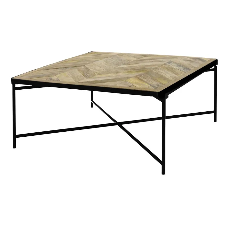 Pomax Concepts Modulaires-PALACE - pieds de table basse pour miroir Palace 35254-05 - métal - L 80 x W 80 x H 35 cm - noir