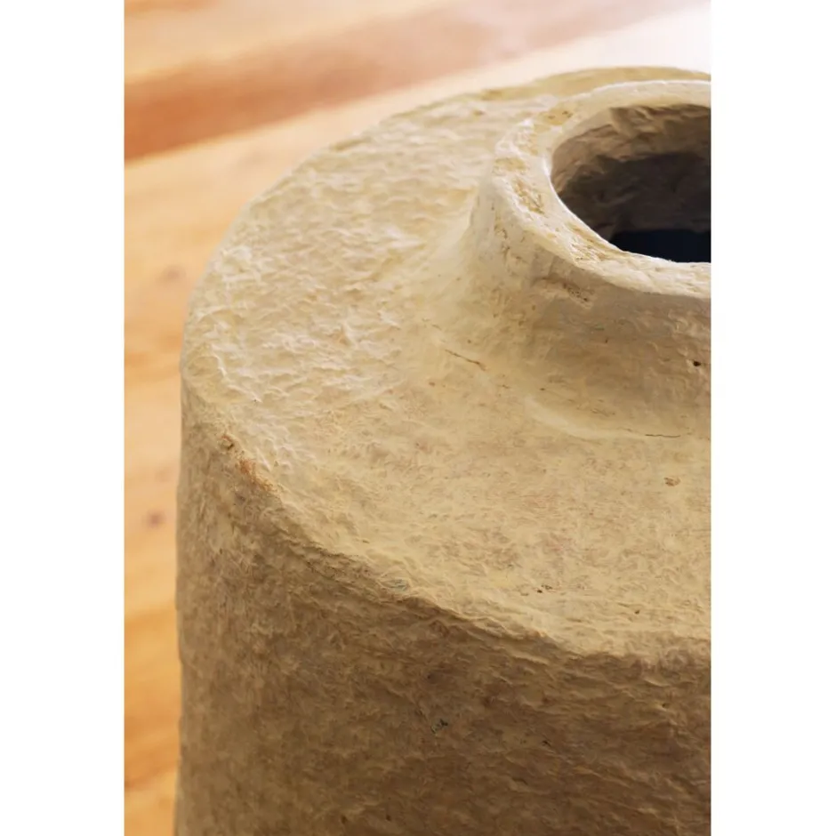 Pomax Objets De Décoration-PAPEL - pot - papier mâché - DIA 50 x H 95 cm - blanc cassé