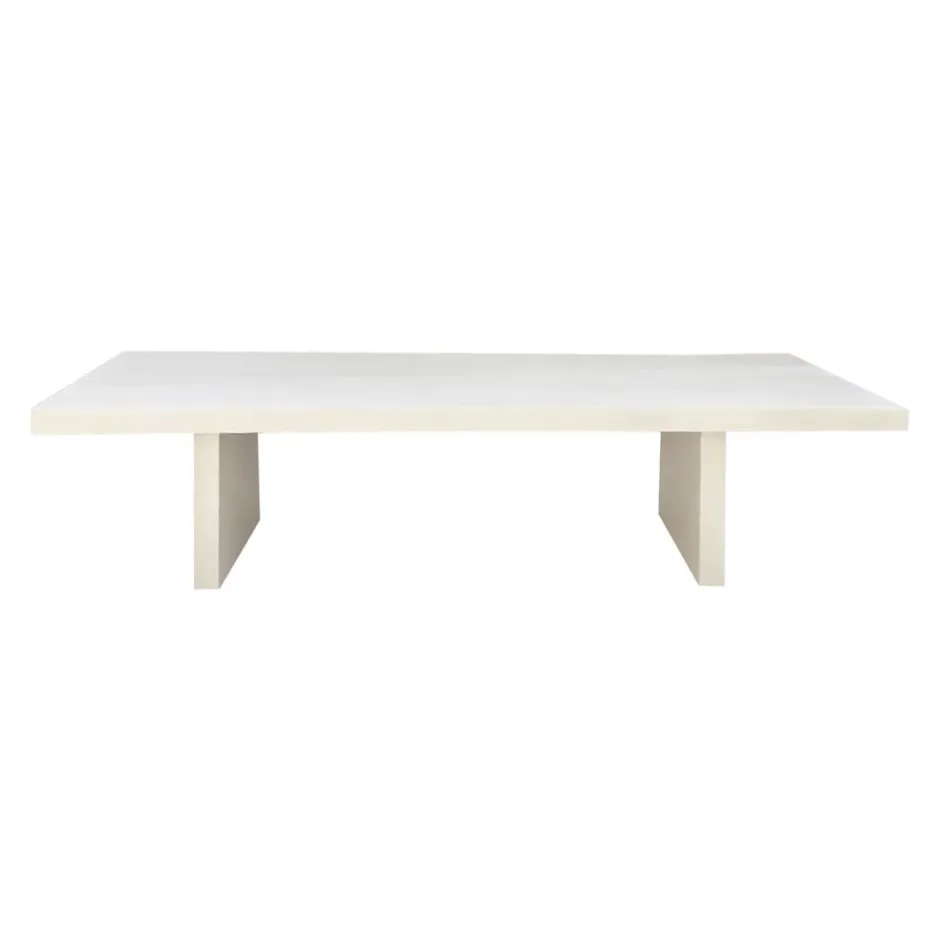 Pomax Tables-PIASTRO - tabel - enduit à la chaux - L 260 x W 85 x H 75 cm - blanc cassé