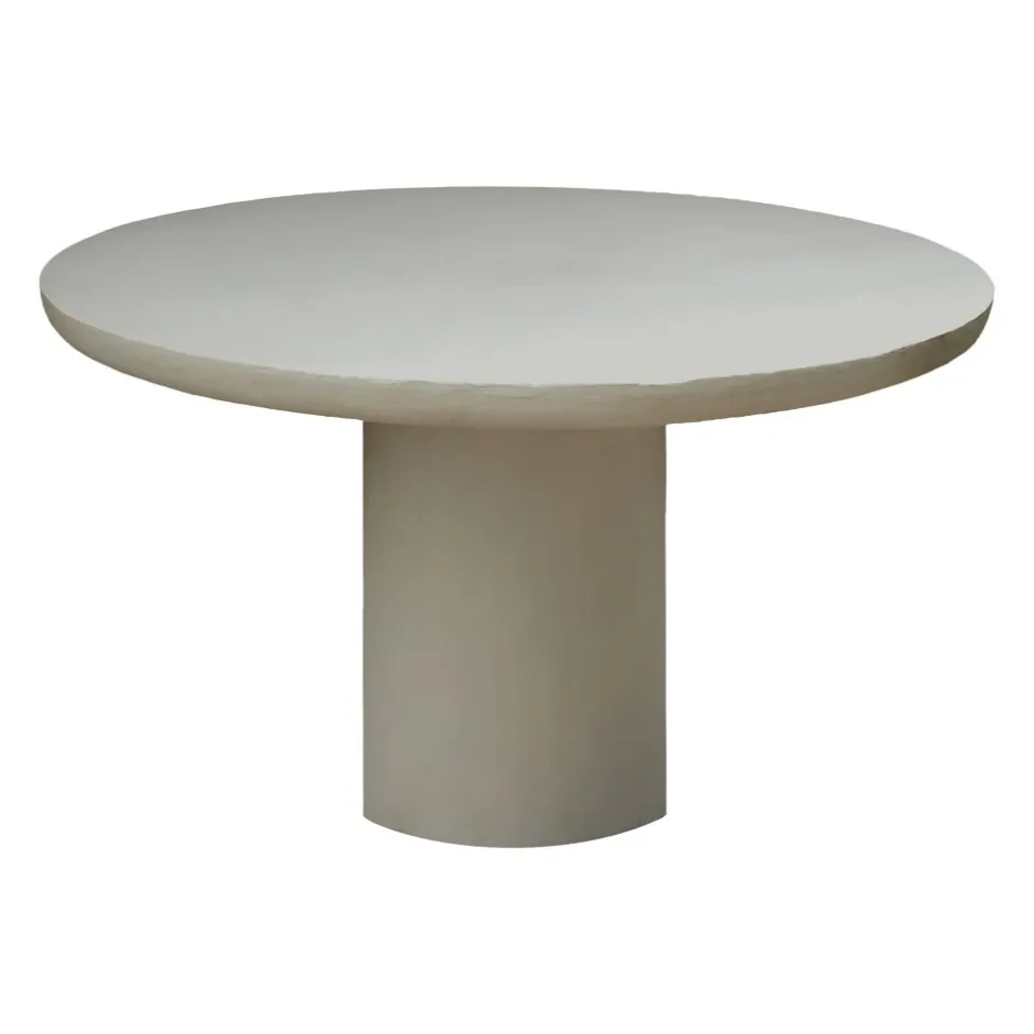 Pomax Tables-PIASTRO - table - enduit à la chaux - DIA 150 x H 76 cm - gris
