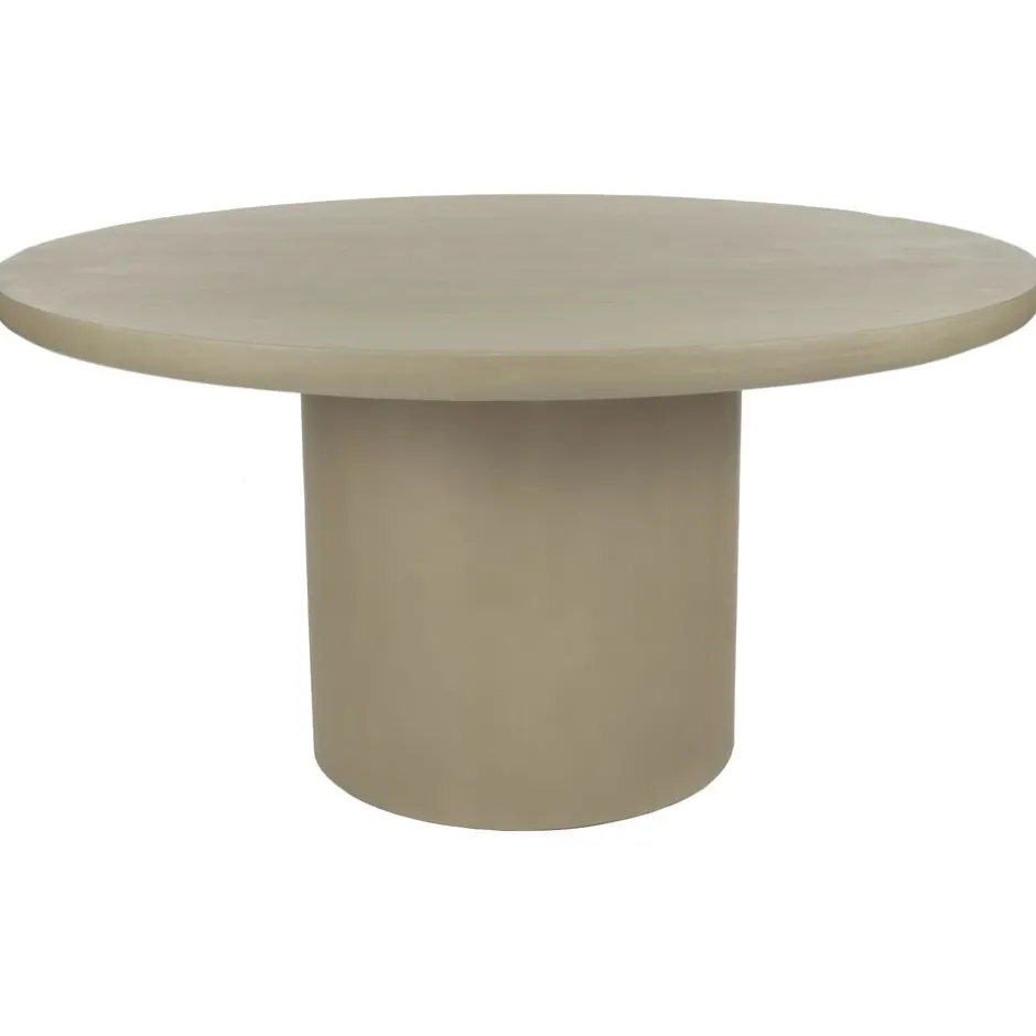 Pomax Tables-PIASTRO - table - enduit à la chaux - DIA 150 x H 76 cm - gris/beige