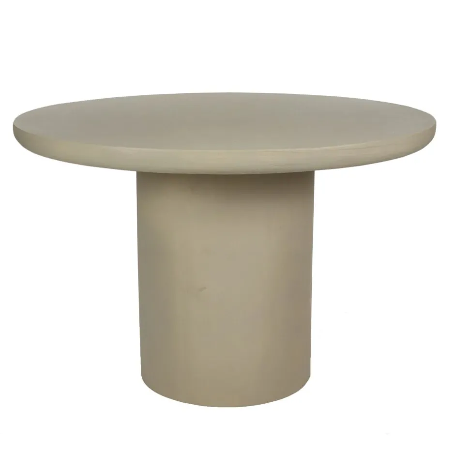 Pomax Tables-PIASTRO - table - enduit à la chaux - DIA 115 x H 76 cm - gris/beige