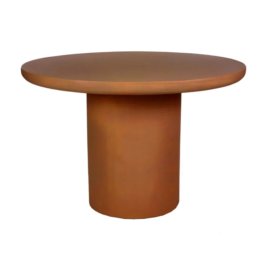 Pomax Tables-PIASTRO - table - enduit à la chaux - DIA 115 x H 76 cm - terracotta