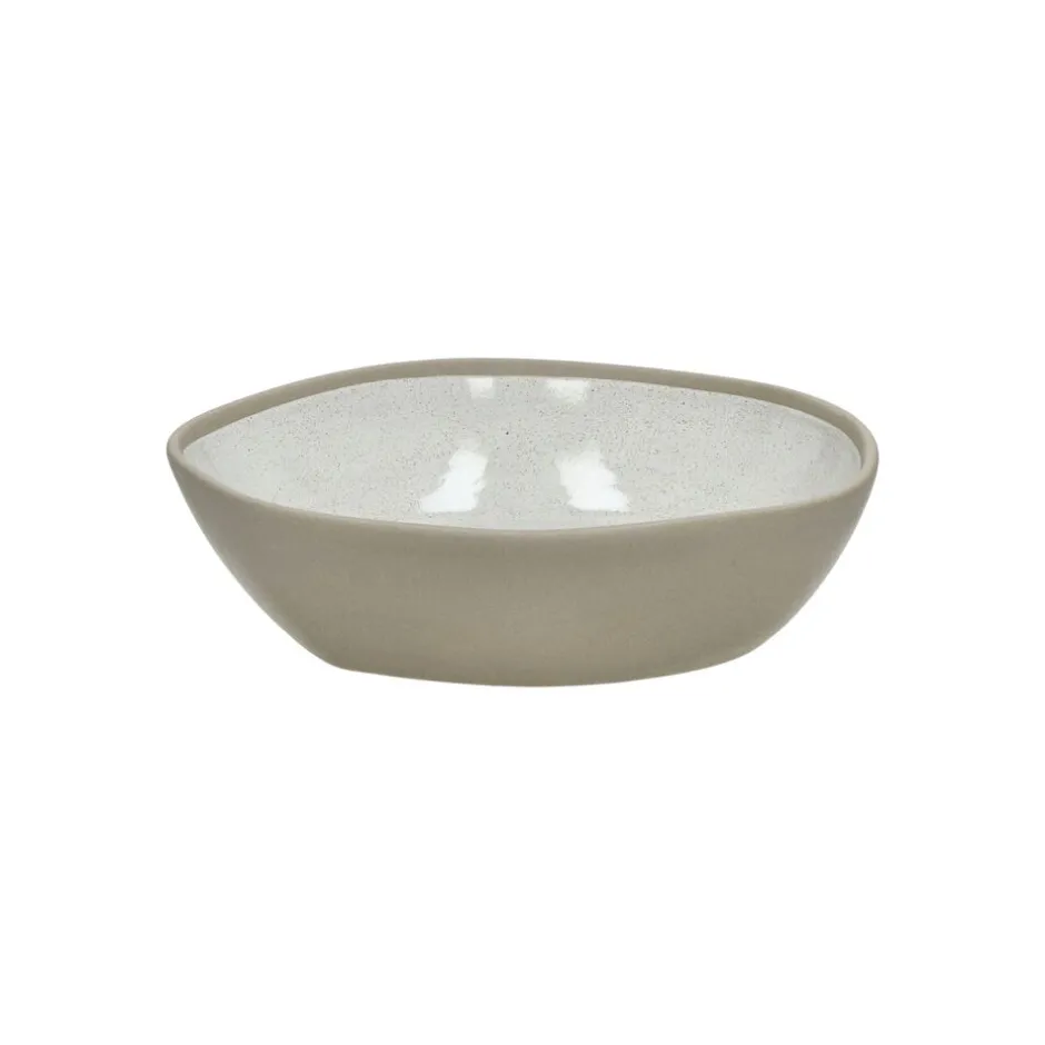 Pomax Vaisselle-PRIMEVAL - bol à soupe - porcelaine - L 18,5 x W 18 x H 4,8 cm - gris clair