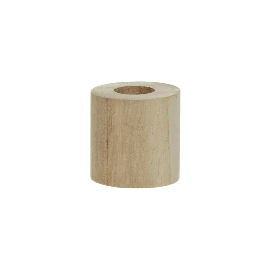 Pomax Chandeliers-PURE - bougeoir - bois de paulownia - DIA 5 x H 4 cm - naturel