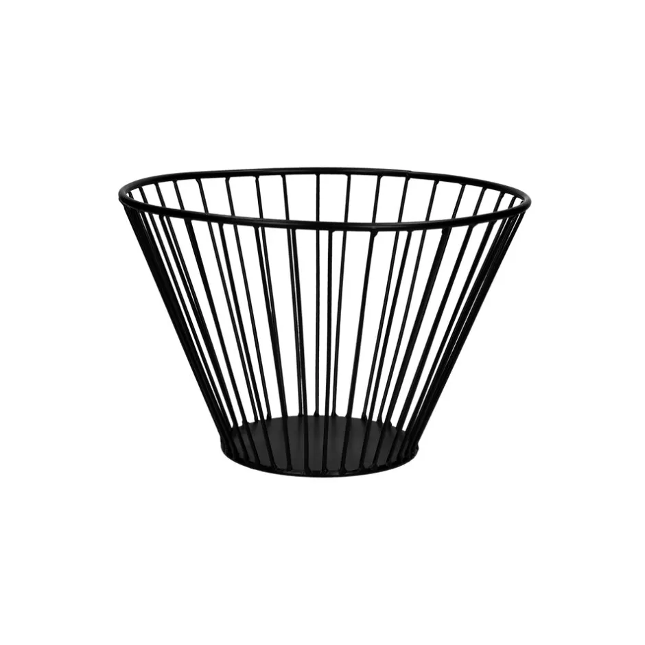 Pomax Saladiers / Plats À Servir-RAIL - bol de fruits - métal - DIA 30 x H 20 cm - noir