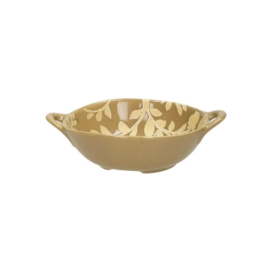 Pomax Saladiers / Plats À Servir-ROMANCE - bol - porcelaine - L 17,5 x W 13,7 x H 5 cm - cumin