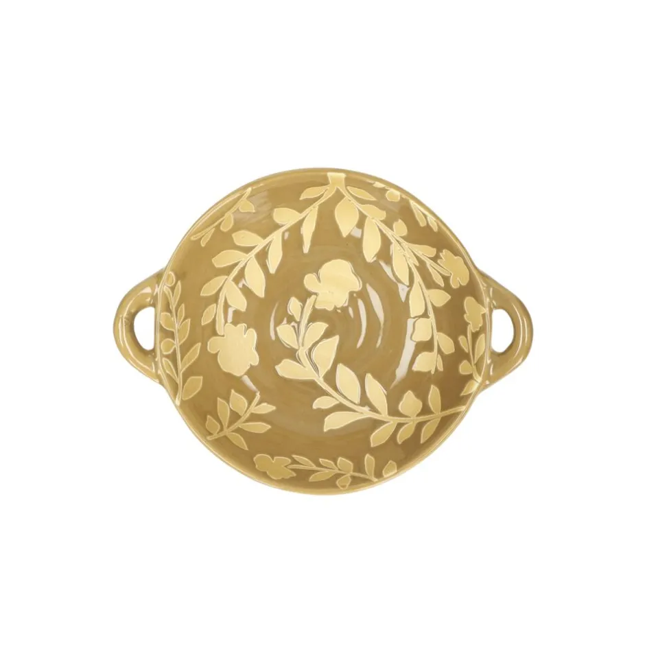 Pomax Saladiers / Plats À Servir-ROMANCE - bol - porcelaine - L 17,5 x W 13,7 x H 5 cm - cumin