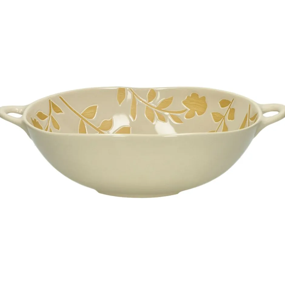 Pomax Saladiers / Plats À Servir-ROMANCE - bol - porcelaine - L 31 x W 24,5 x H 7,5 cm - latté