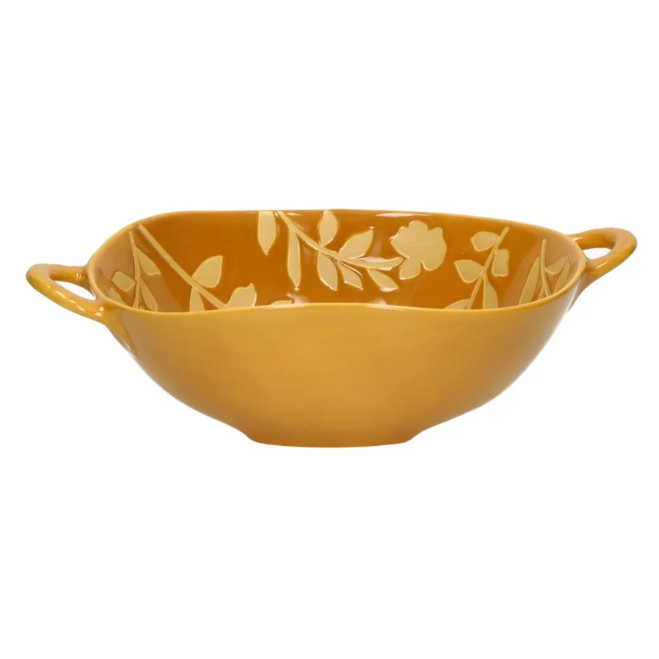 Pomax Saladiers / Plats À Servir-ROMANCE - bol - porcelaine - L 24,5 x W 18,5 x H 6 cm - safran