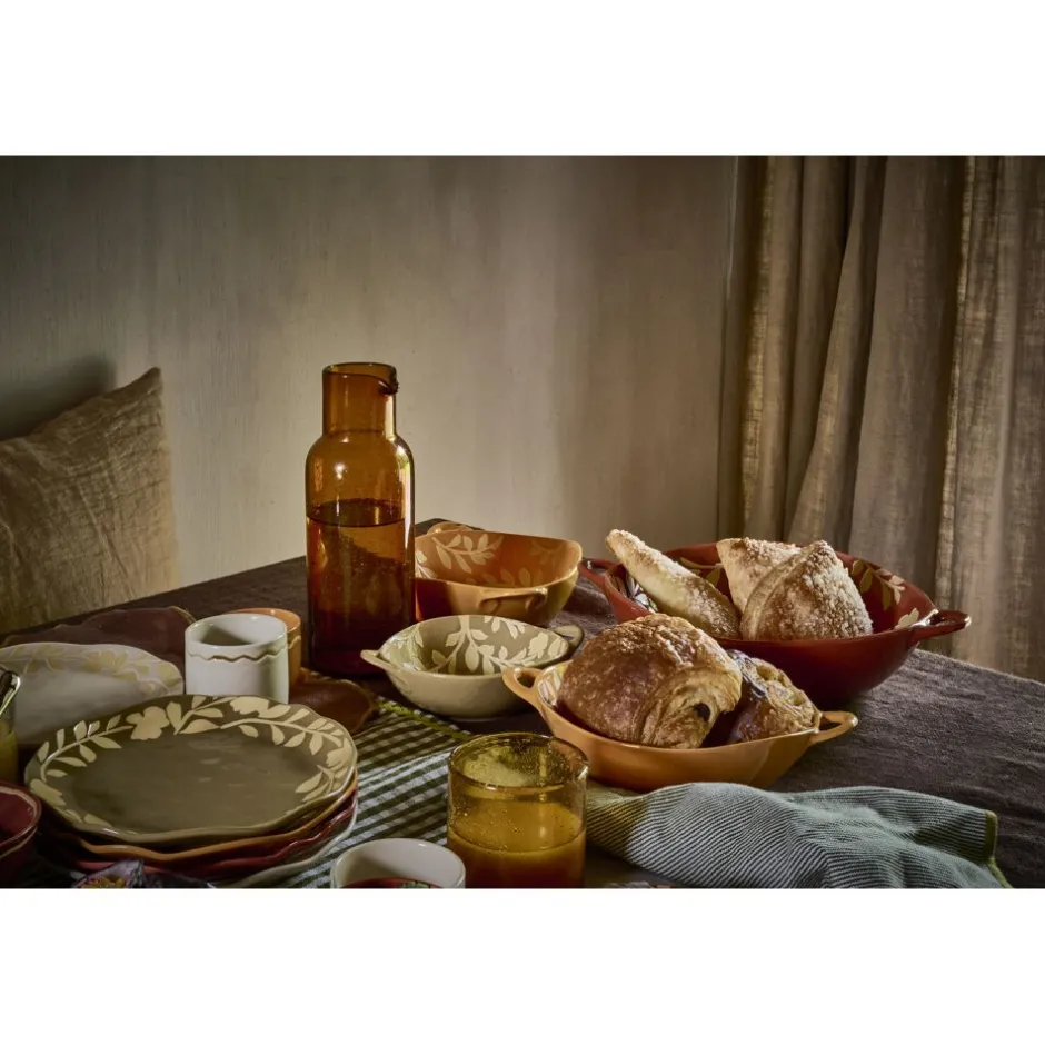 Pomax Saladiers / Plats À Servir-ROMANCE - bol - porcelaine - L 24,5 x W 18,5 x H 6 cm - safran