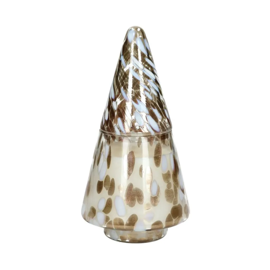 Pomax Senteurs-SPICCOLI - bougie parfumée - verre / cire - DIA 14 x H 26 cm - blanc
